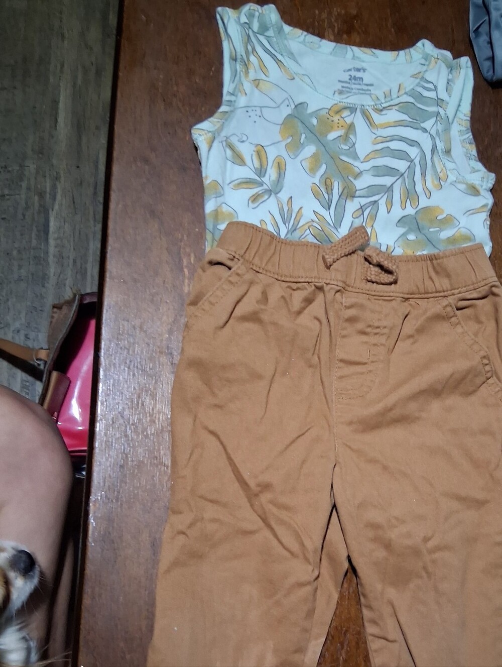 Carters Toddler Girls' Tan Pull-On Pants